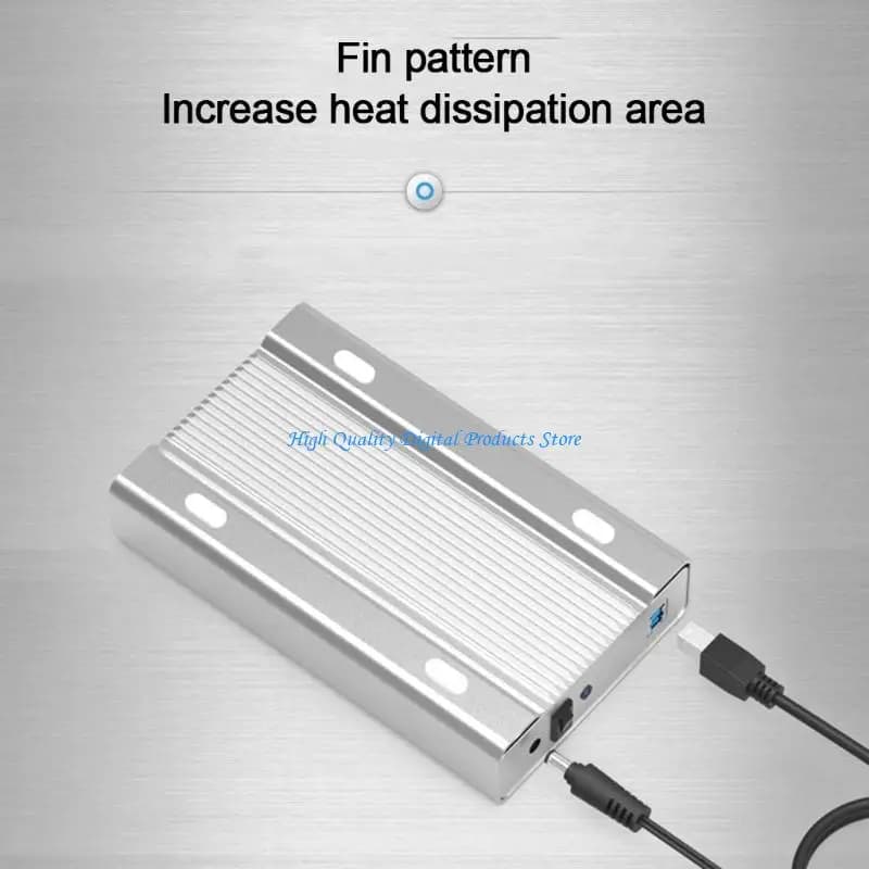 U2JE Blueendless External HDD Enclosure Aluminum SSD Box Micro-B Type C 3.5'' for Cas