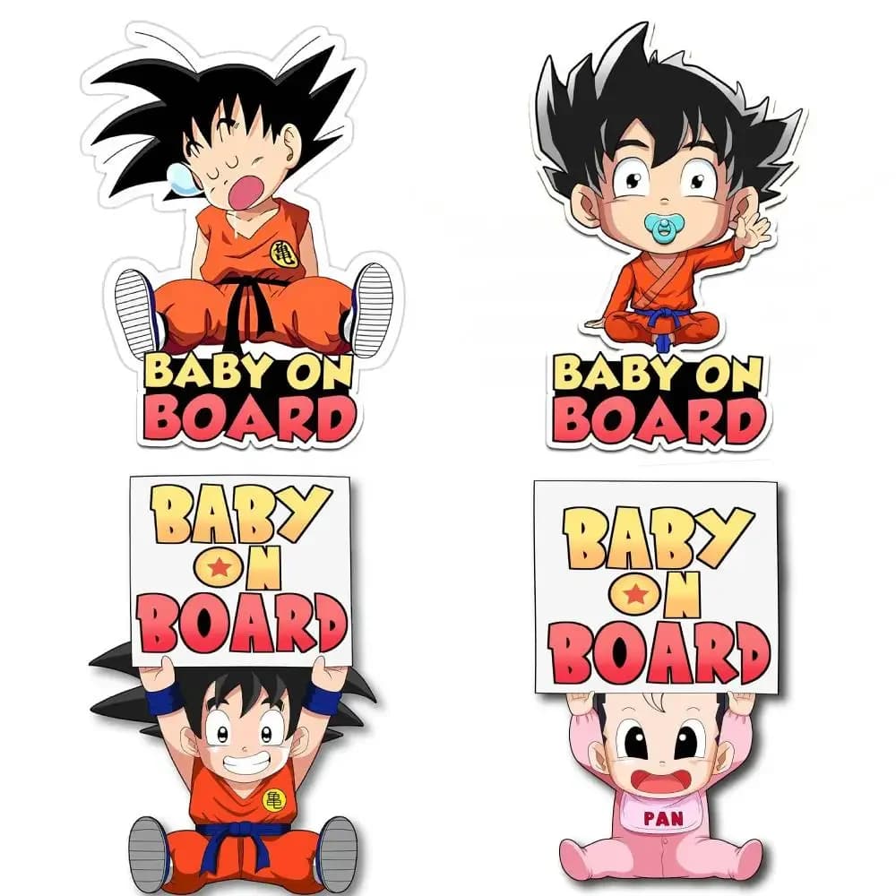 Adesivo per auto Dragon Ball Goku Baby in The Car - Cartelli per bambini per auto, SUV, camion, furgoni, camper