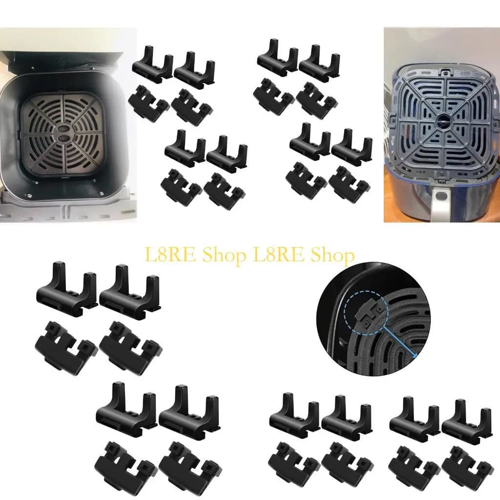 L8re 8pieces Fryers Fryers Fedi silicone Ridinger resistenti Respirazione non slip Sostituzione