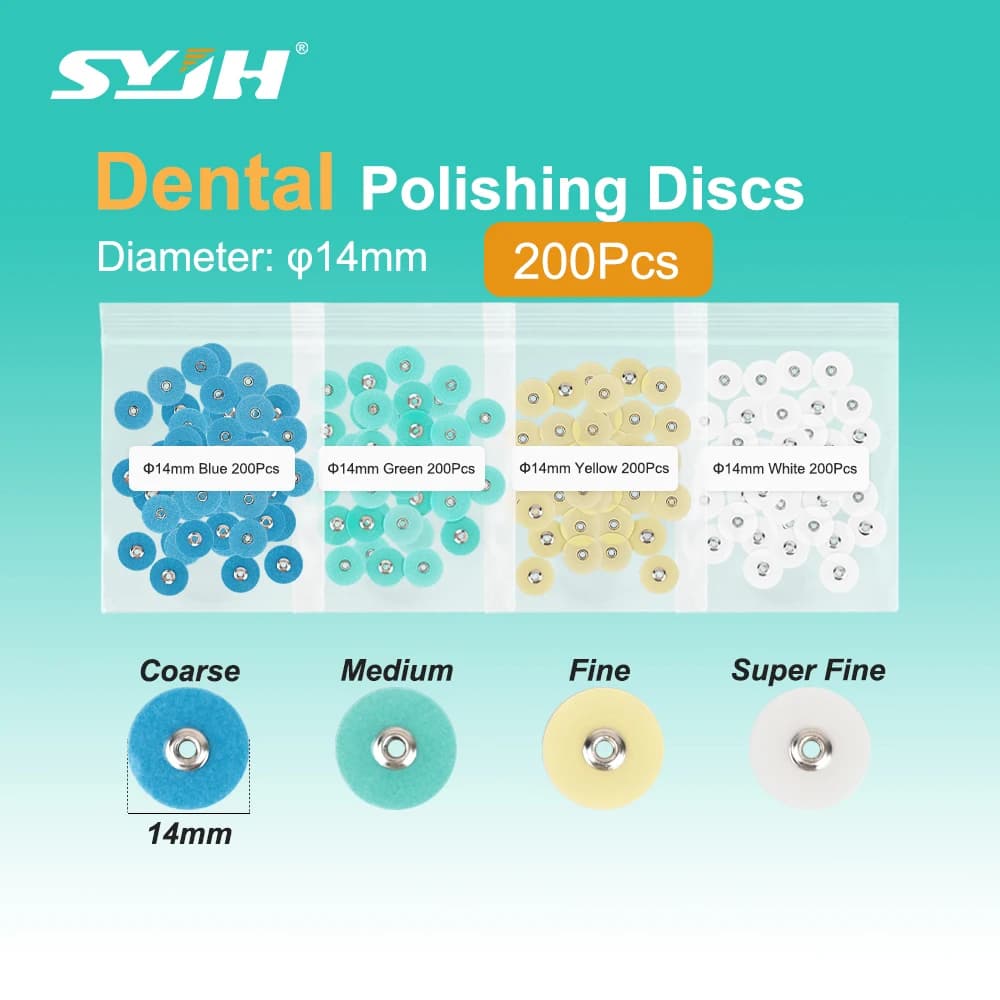 SYJH 200 Pz Compositi Dentali Dischi Lucidanti Ceramica Vetro Ionomer Ripristini Finitura Sbiancamento Dei Denti Odontoiatria Materiale