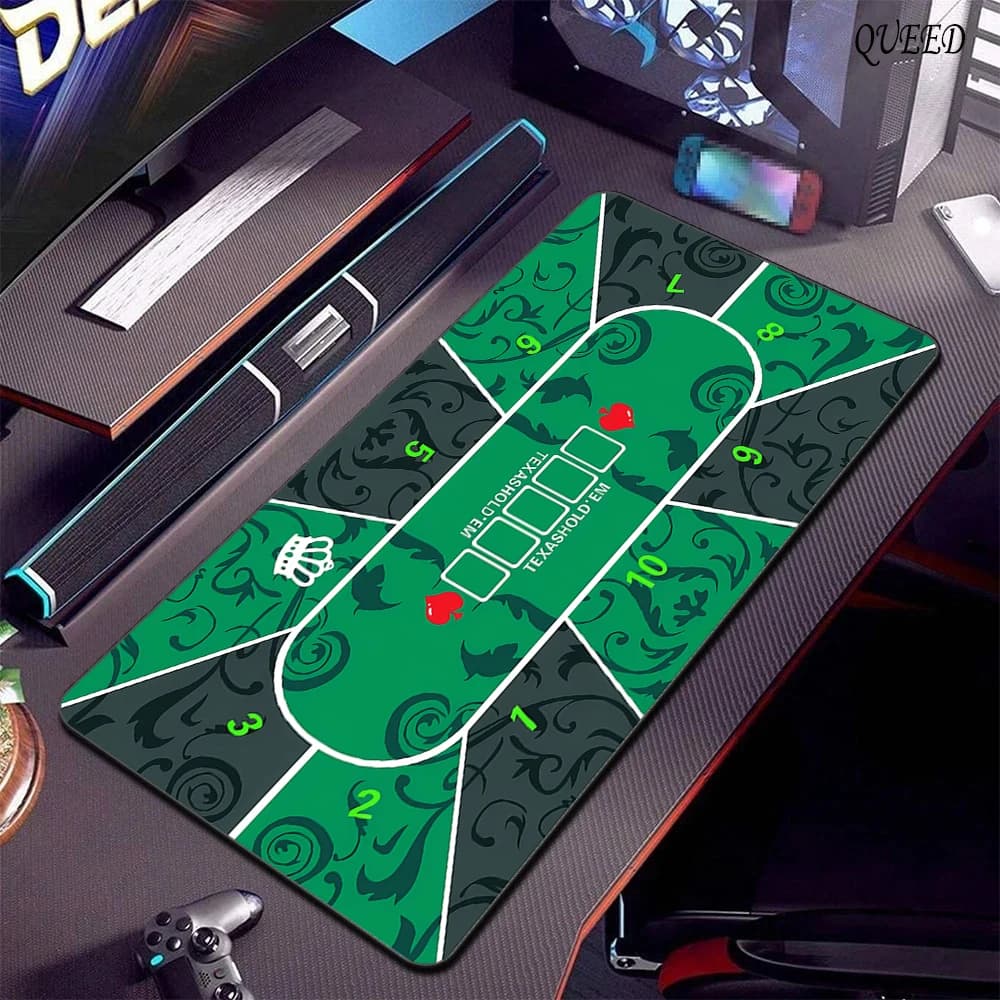 50x100 cm Tappetino da poker professionale Texas Holdem Poker Tovaglia portatile in gomma impermeabile Copritavolo da poker Tappetino da gioco da tavolo