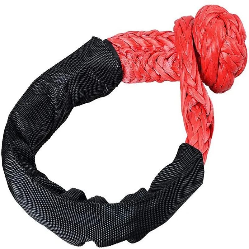 Soft synthetic fibre grid for vehicle recovery Cords for off-road hauling wheel for trailer for car with protective case 38000 pounds
