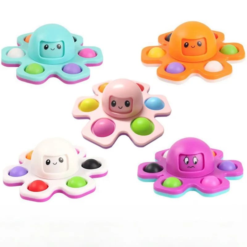 Fidget Spinner Octopus Squeeze POP EDC Alleviare lo stress Giocattolo Trottola Punta giroscopica Antistress per bambini ADHD Rotante