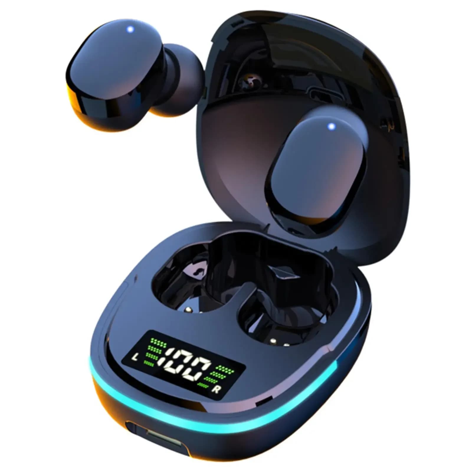 New Bluetooth TWS headphones with charging case Stereo sound with dual connect microphone for Apple Android Phone wireless headphone model 19