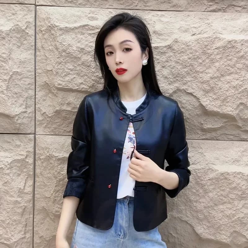 Women's Jacket 2024 Spring New Women's Coat Women's Jackets Short Trained Sleeves Long Top Lady Fashion Jacket Casual Coats Soprabito