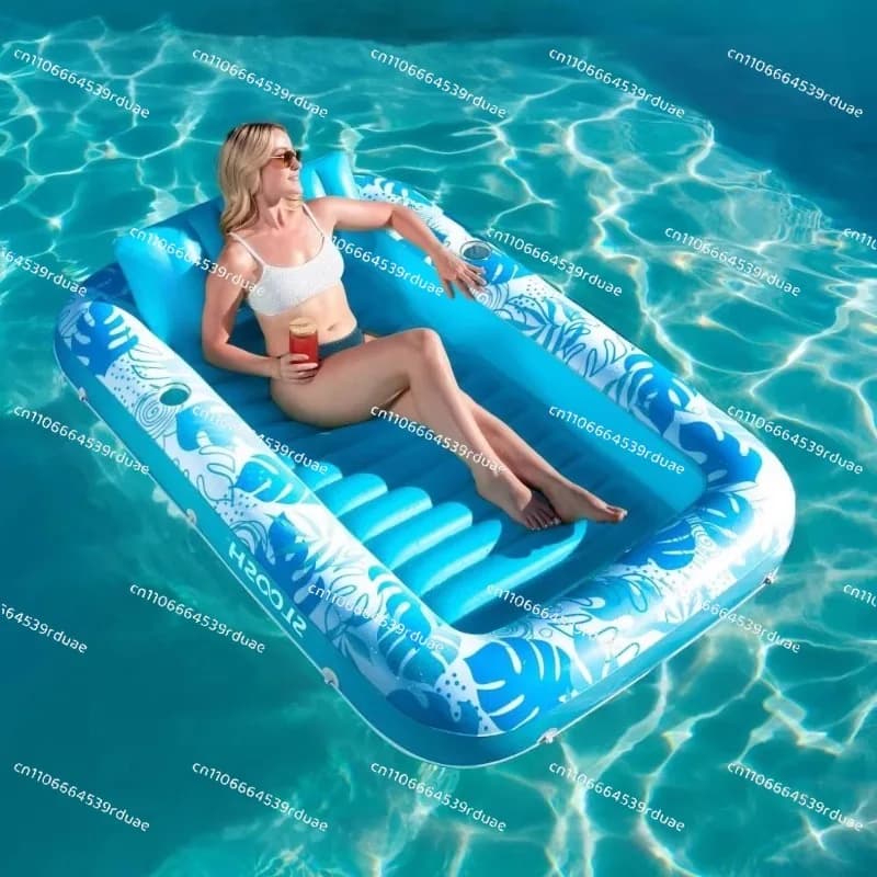 Lettino galleggiante gonfiabile, materassino galleggiante, sedia a sdraio galleggiante, letto d'acqua, cuscino ad aria, piscina familiare
