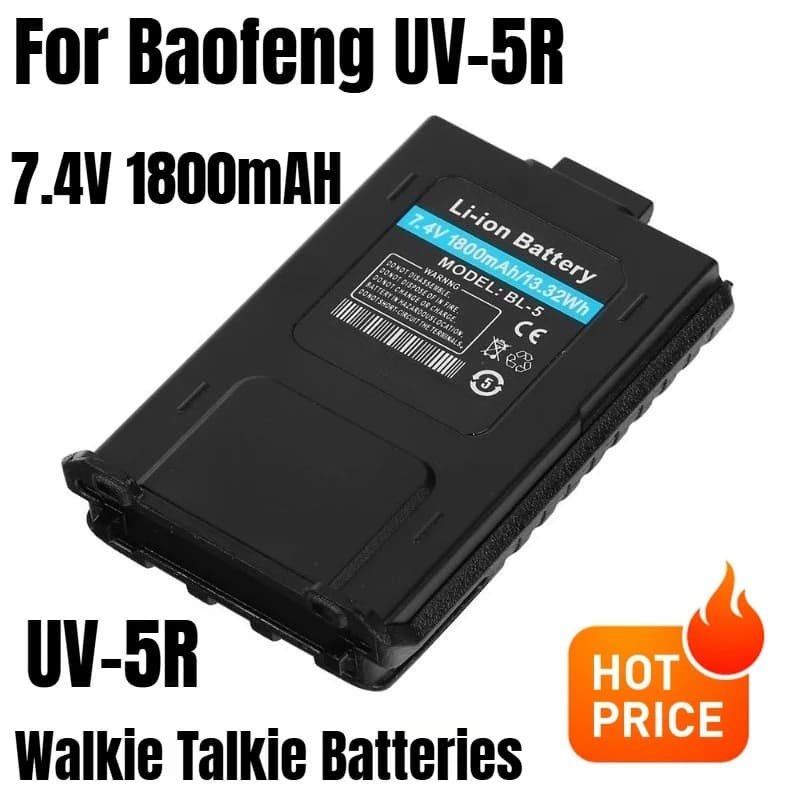 Parti delle batterie del walkie-talkie UV-5R 7.4V 1800mAh per Baofeng UV-5R