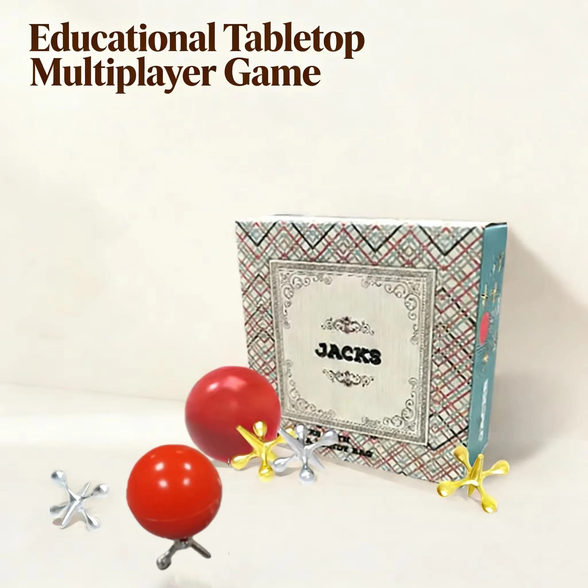 ​ Gioco Classico Mini Jacks in Metallo con Palline, Giocattolo Retrò Vintage da Tavolo, Puzzle per Adulti, Antistress, Giocattolo Fidget, Regalo per Feste