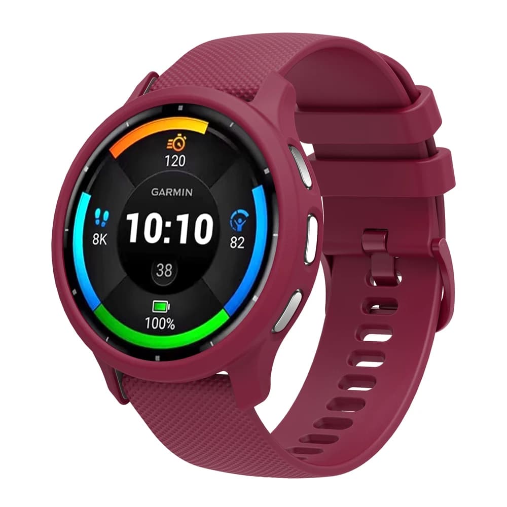 1Set Silicon Replacement Strap + Silicone Cover Case For Garmin Venu 3 Smartwatch Wristband Protective Skin Soft Shell Guard
