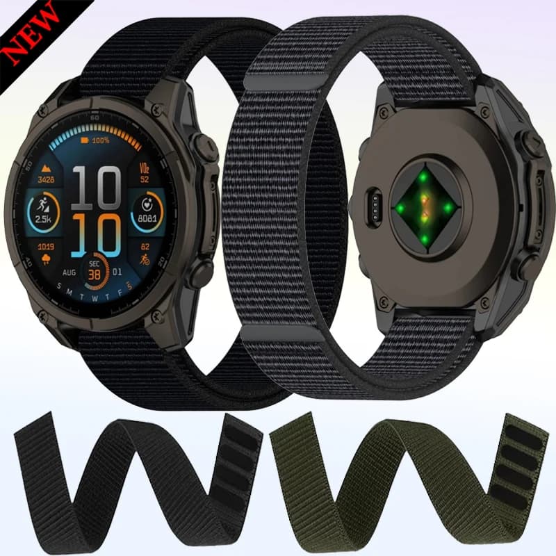 26mm 22mm 20mm cinturino in nylon con gancio Garmin Fenix 8 51mm 47mm 43mm cinturino da polso Fenix E 7X Enduro3/Quatix7 Pro Forerunner