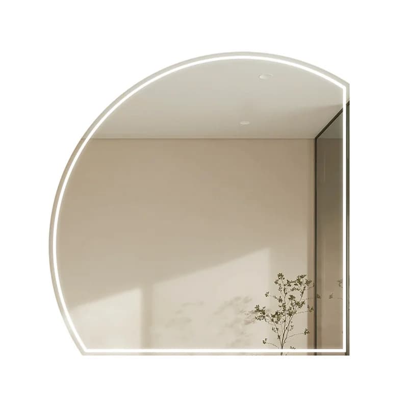 Specchio da bagno Nordic Originality Semicerchio Smart con lampada Specchio a parete Hotel Mobili per la casa Muebles De Bano