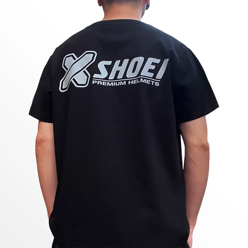 T-shirt in cotone Shoei X15 CROSS LOGO Moda Estiva 2026 - Maglietta da moto estiva da corsa a maniche corte girocollo comoda