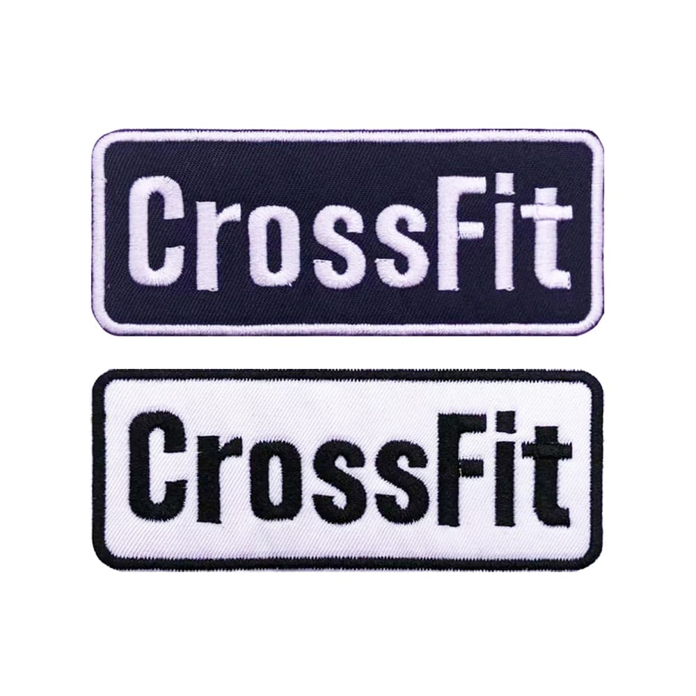 CrossFit Nome Tag Patch Ricamato Applique Etichetta per cucire Punk Biker Abbigliamento Adesivi Accessori di abbigliamento Distintivo