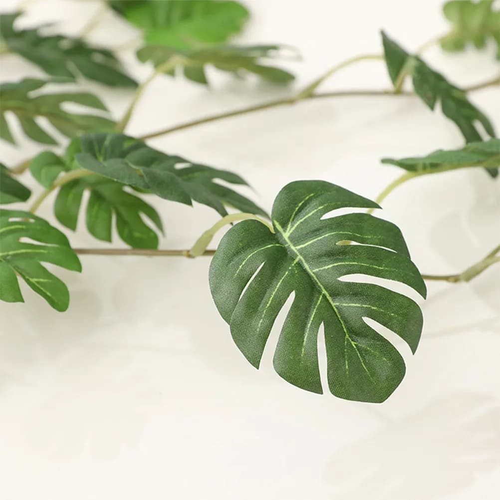 2PCS Artificial Plants Simulation Turtle Leaves Decorative Fake Monstera Green Home Garden Balcony Decor Supplies