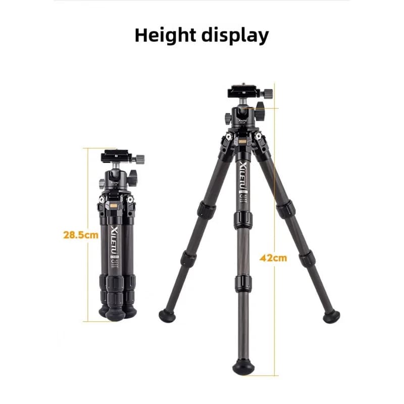 Joyful JourneyXLS223C+XG25SLR/Mirrorless Carbon Fiber Lightweight Portable Tripod for Climbing Stairs and Outdoor Travel❄️