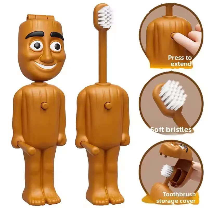 Italiano Brainrot Spazzolino da denti per bambini Tung Sahur Anime Spazzolino da denti con setole in nylon morbido Viaggio Divertente Spazzolino da denti Giocattolo