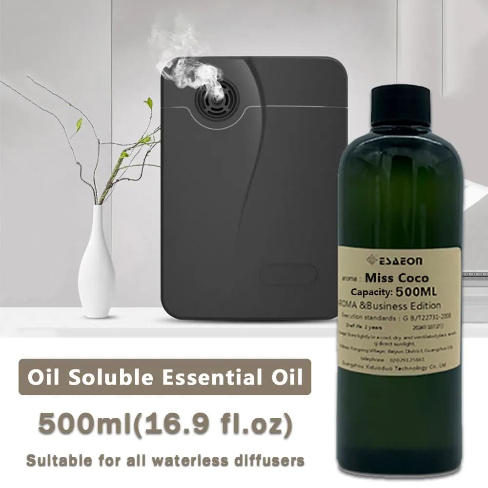 ESAEON 500ml (16.9 fl.oz) Oli Essenziali Miss Coco - Per Tutti i Diffusori Senza Acqua, Macchine per Aromaterapia e Diffusori Smart