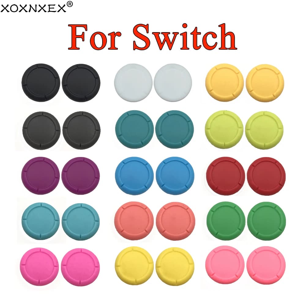 2 pezzi per controller NS Switch Lite / Oled / Joy-Con Thumb Stick Grip copertura protettiva in silicone di ricambio