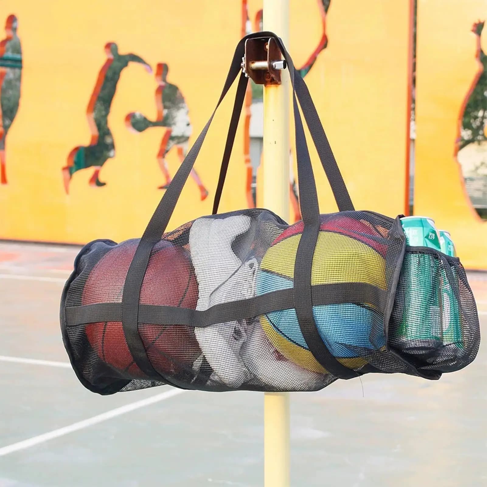 Borsa da immersione in rete per attrezzatura, pieghevole, grande, per pallacanestro, pallavolo, calcio, lavanderia, palestra, immersioni e snorkeling