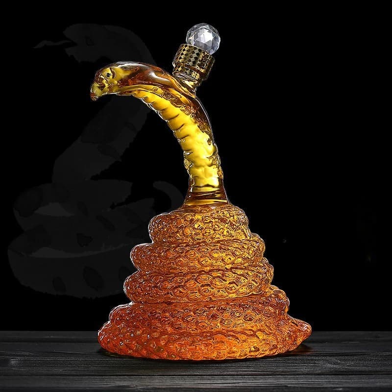 Decanter per bottiglie di serpentina in vetro La bottiglia di vino presenta un attrezzatura da bar regalo per le vacanze