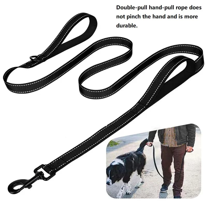 Doppio Guinzaglio per Cani a Mani Libere, Guinzaglio Lungo per Cuccioli, Accessori per Passeggiare con il Cane GXQ16