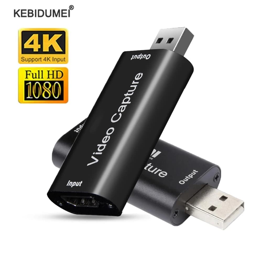 4K USB 2.0 Video Capture Card grabber 1080P 60fps compatible HDMI for PS4 Play Video Recording DVD Streaming live