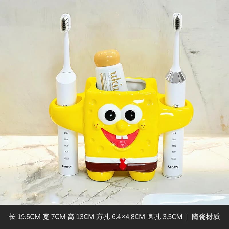 Cartoon Patrick Star Toothbrush Holder Bathroom Electric Toothbrush Storage Base Creative Washbasin Toothpaste Toothbrush Holder