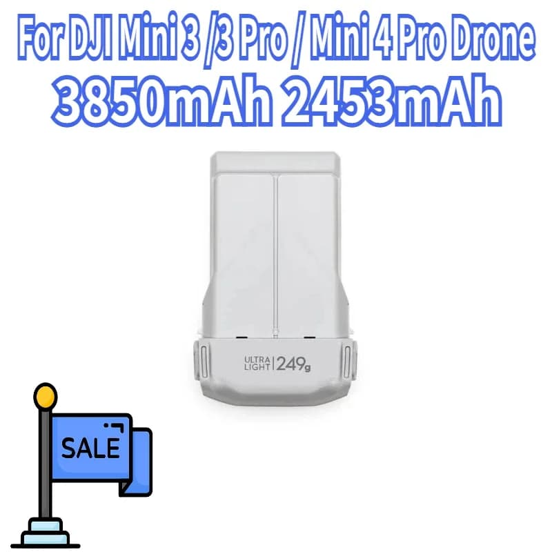 3850mAh 2453mAh Intelligent Flight Battery & Charging Hub for DJI Mini 3 /3 Pro / Mini 4 Pro Drone Accessories