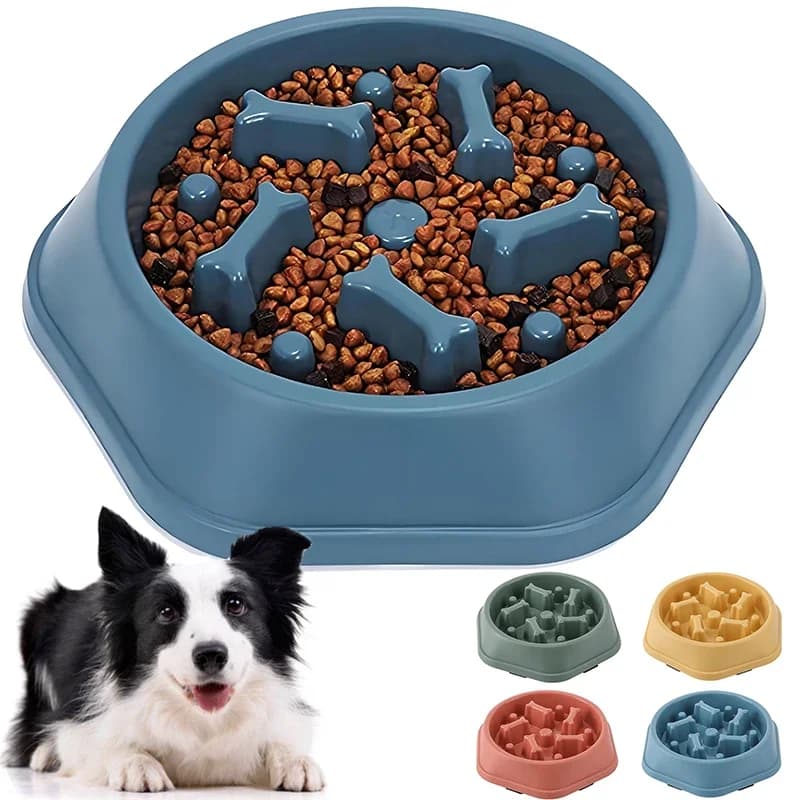 Ciotola per cani con mangiatoia lenta Ciotola per cibo per cuccioli anti-soffocamento Ciotola per cibo per animali domestici antiscivolo Piatti per cani con mangiatoie puzzle per cani di piccola taglia media