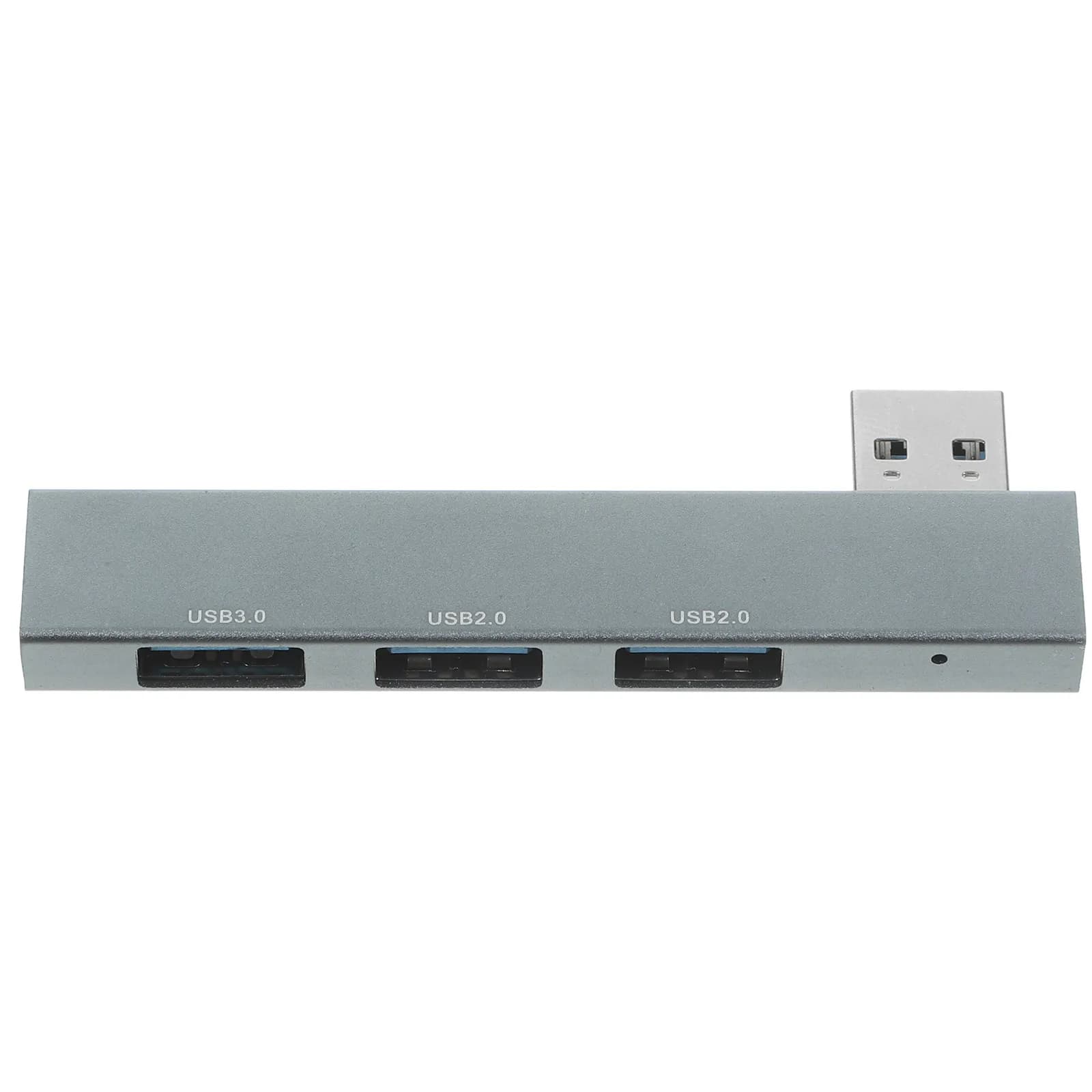 Hub USB a 3 Porte, Adattatore Estensore USB C 0,08m Grigio, Docking Station per Laptop, Splitter Multi-Interfaccia in Alluminio