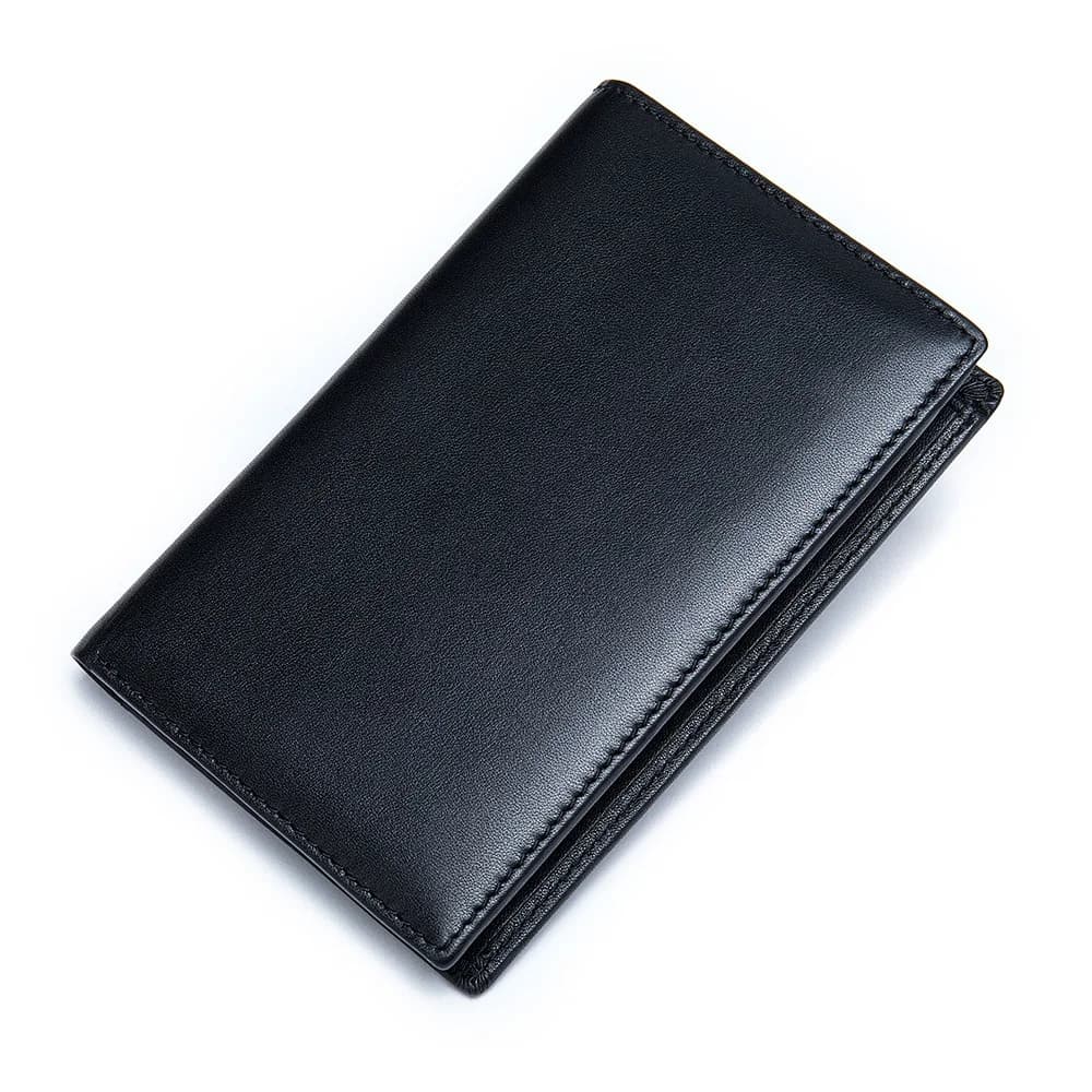 Portafoglio Corto in Pelle Ultra-Sottile Fatto a Mano per Uomo, Porta Carte e Documenti, Acquisto Transfrontaliero Autunno-Inverno