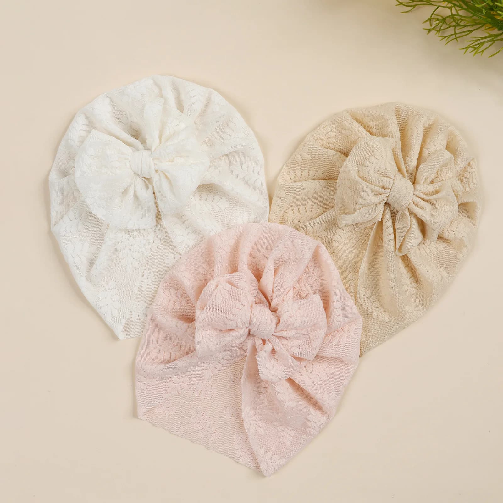 Archi per bambini Cappelli indiani Neonato Bowknot Turbante Cappello Bambini Berretti estivi Accessori per capelli per ragazze Puntelli per fotografia Cappellini musulmani