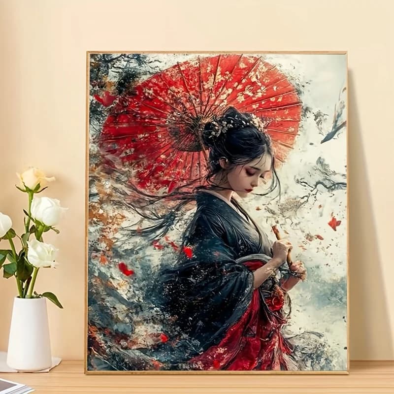 Professional Art Use 1pc Adult Beginner Digital Painting Kit Art Gift, Paint by Numbers - Equipped with Acrylic Paints, Canvas,