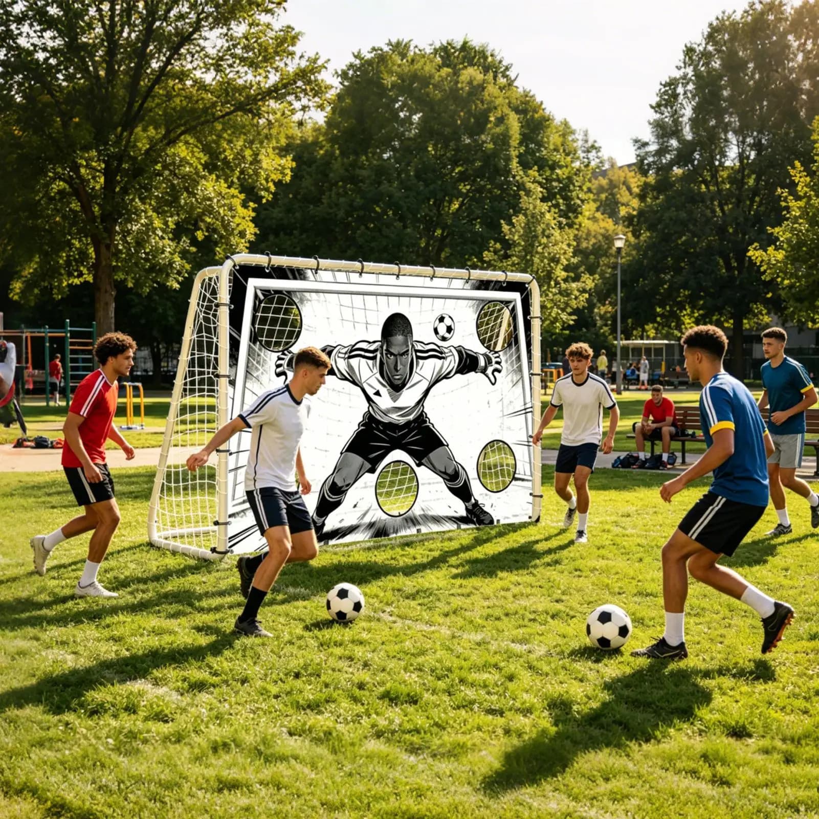 Rete da Allenamento per Calcio Interattiva, Rete da Lancio per Calcio, Bersaglio per Calcio per Bambini, Adolescenti, Adulti, Donne, Scuola, Casa, Prato, Campo