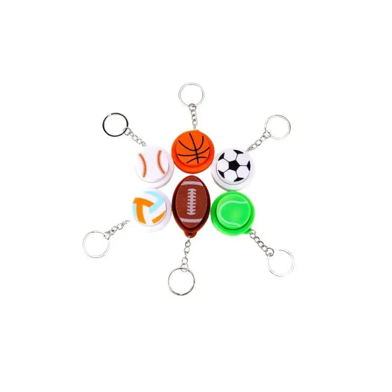 1 Pezzo Giocattolo Antistress Stampato in 3D, Mini Pallone Sportivo Portachiavi (Basket, Tennis, Pallavolo, Calcio) per Bambini e Adulti【JYA1】