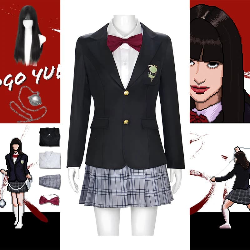Halloween Gogo Yubari Cosplay Black Uniform Movie "Kill Bill" Belly Black Wind Volume 1 Bill costume Gogo's school JK uniform sh
