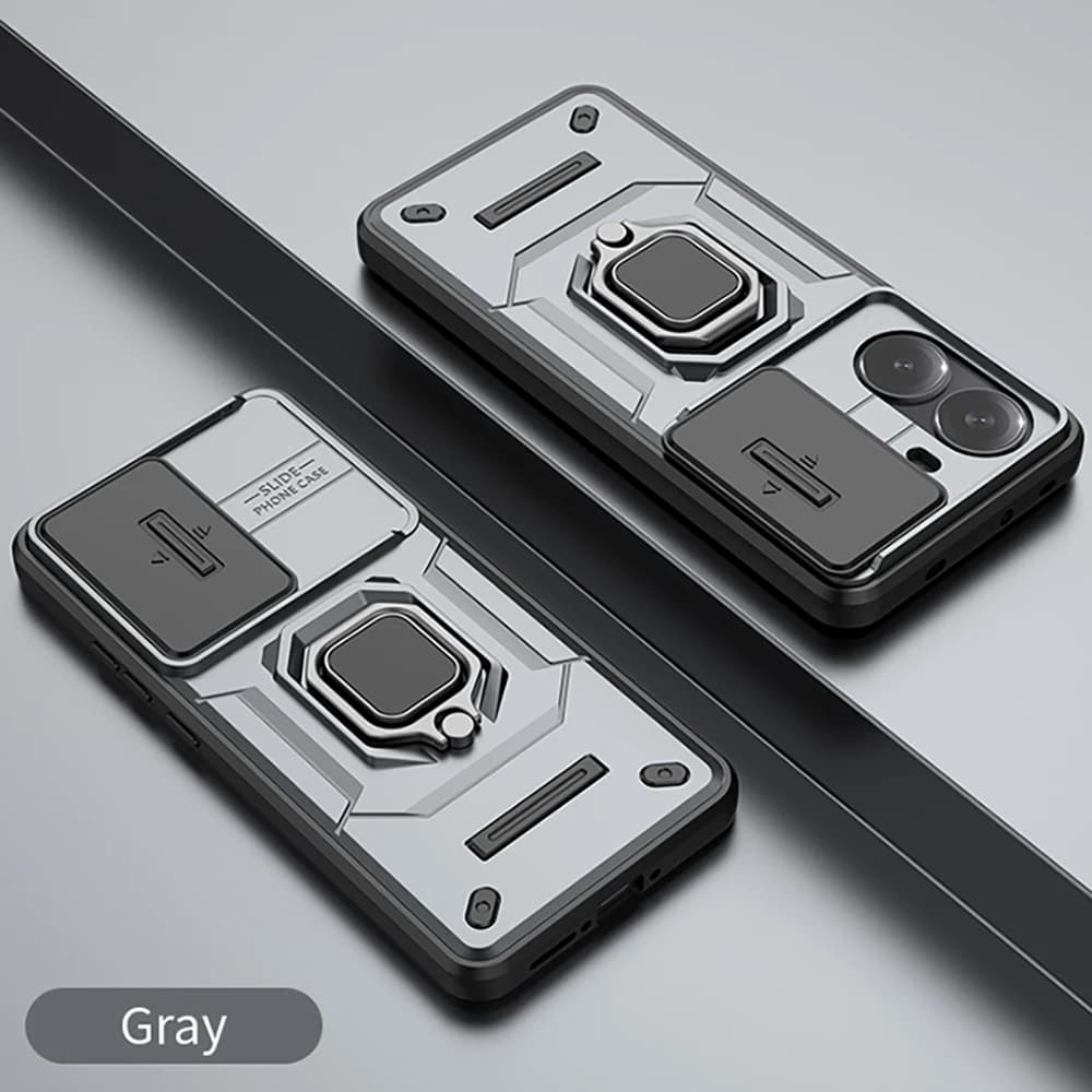 Cover Posteriore con Anello per Xiaomi Poco X7 F7 M7 M8 Pro 5G, Protezione Scorrevole per Obiettivo, Custodia per Poco F7 Ultra, Cover per Telefono Mi F7 X7 M 8