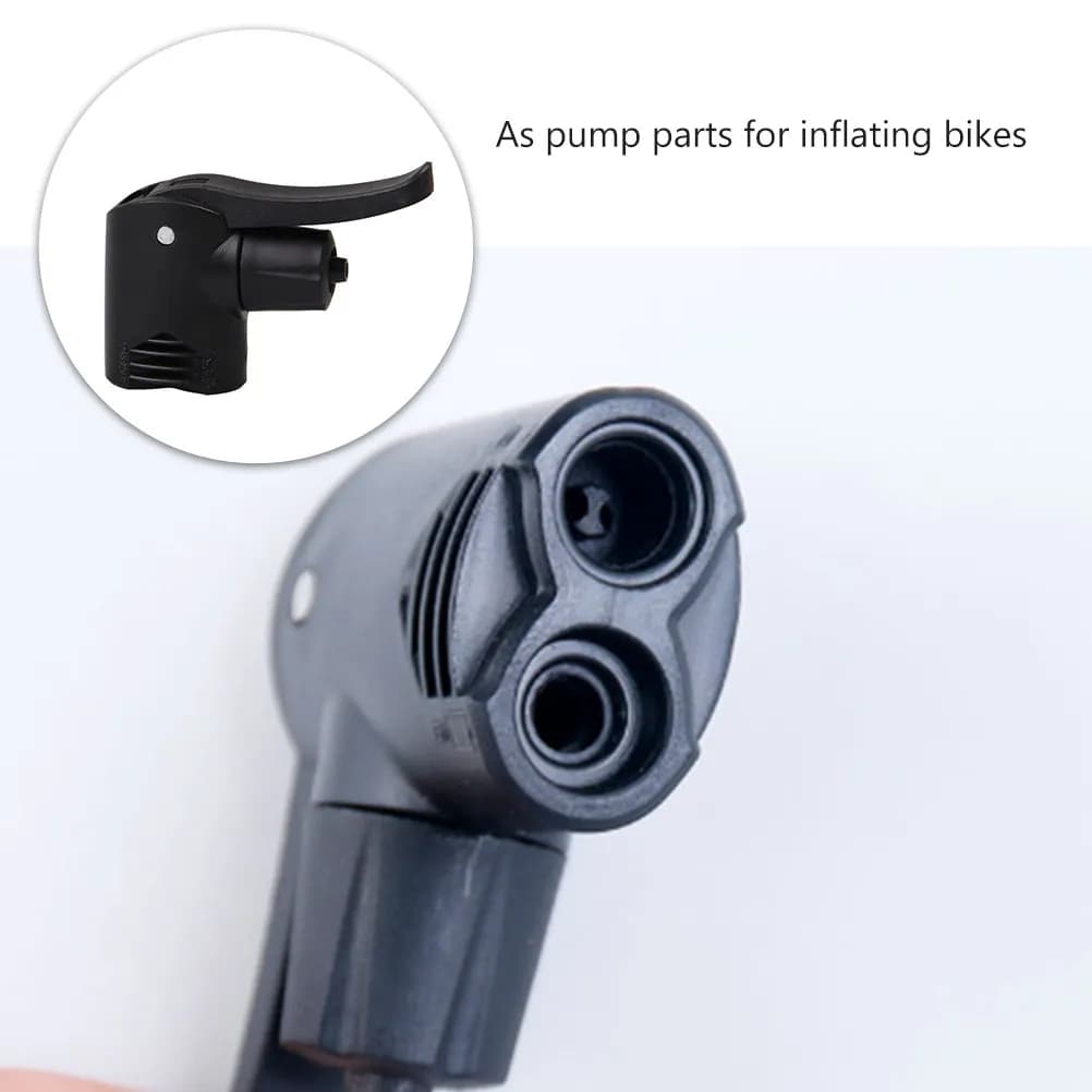 Adattatore per pompa ad aria per bici, 3 pezzi, con doppia testa di gonfiaggio, compatibile con tutti i connettori rapidi standard per biciclette, moto e auto