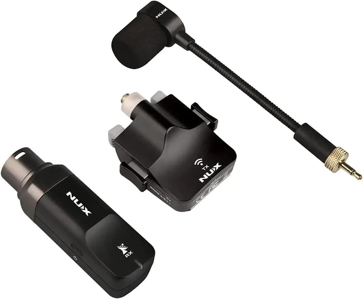NUX B6 Wireless Microphone Transmitter High Resolution 24-bit 44.1kHz Audio 2.4GHz Wireless Saxophone Microphone