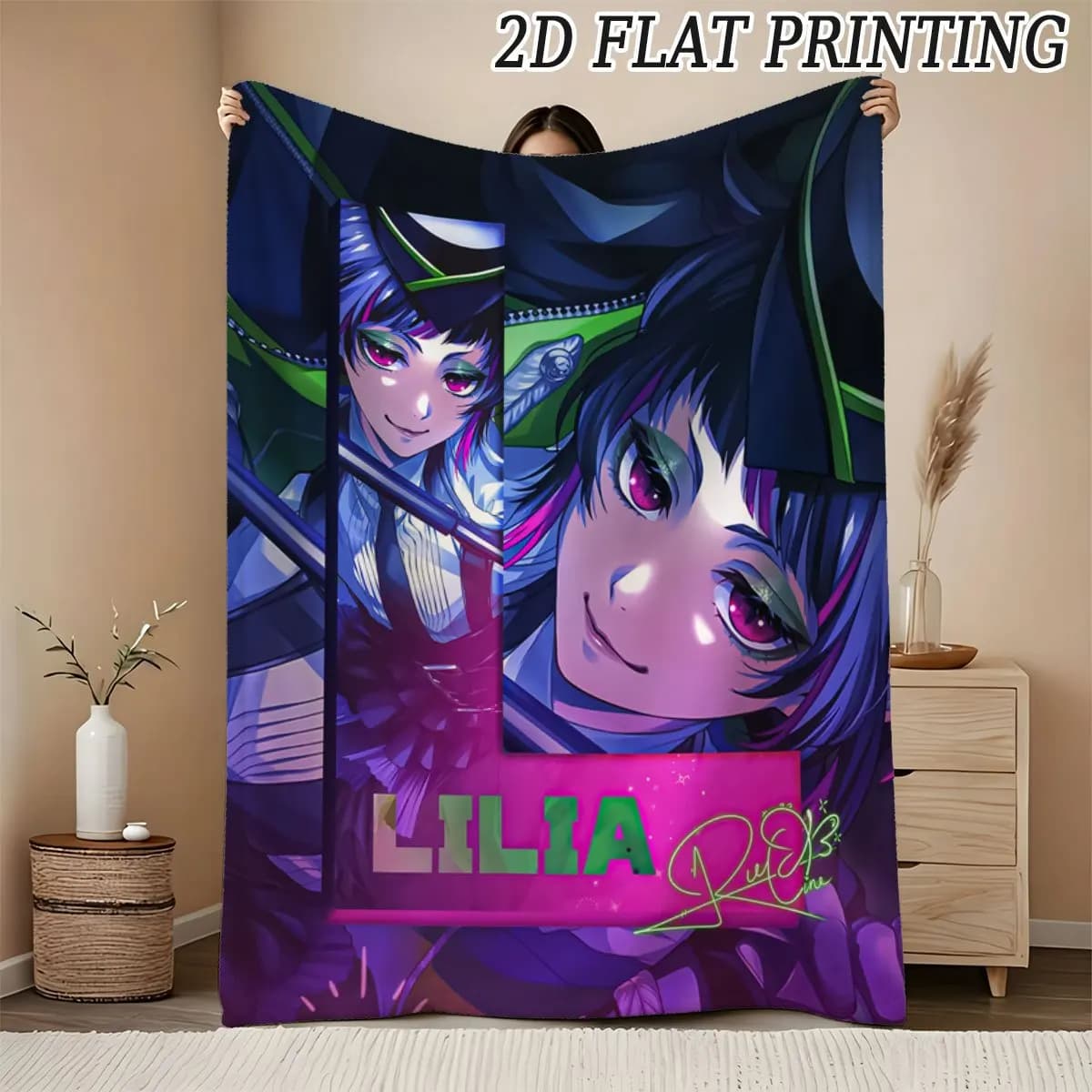 Anime Manga Print Throw Blanket Home Decoration Cozy Anime Character Art for Living Room Bedroom Pop Culture Gift Unique Decor