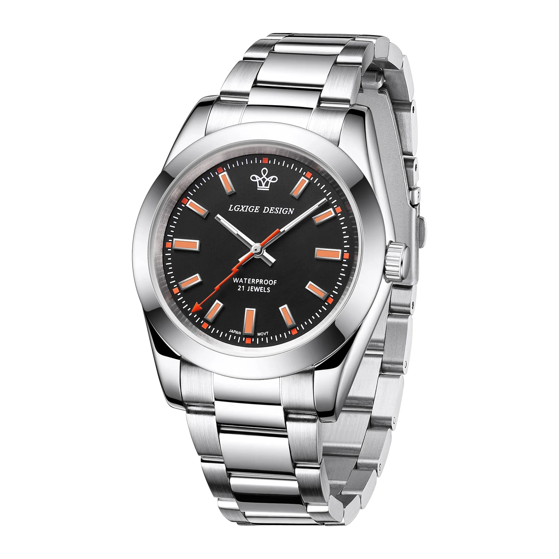 LGXIGE Brand Original Stainless Steel Quartz Watches For Men Luxury Luminous FashionMale Clock Men's Watch Men's Watches