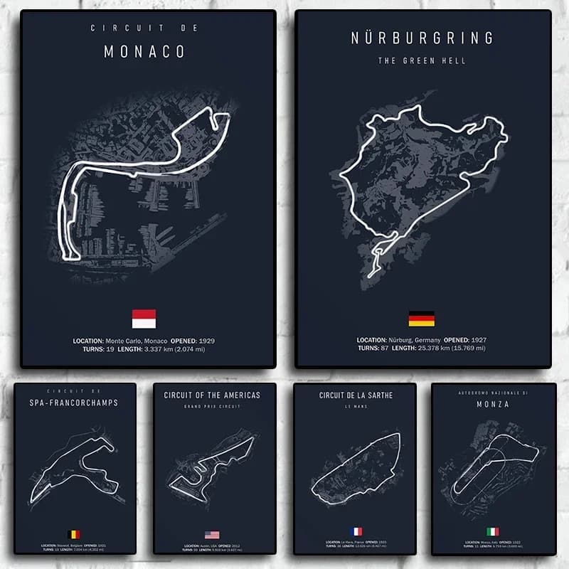 Imola Monaco Circuit, One Wall Art, HD Canvas Print Poster, Suitable for, Home, Living Room, Room Decoration