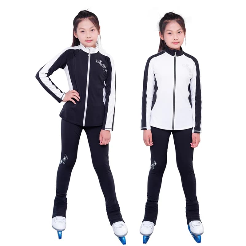 Figure skating suit, jacket, ice skating pants with fleece ice skating pants, ice skating set
