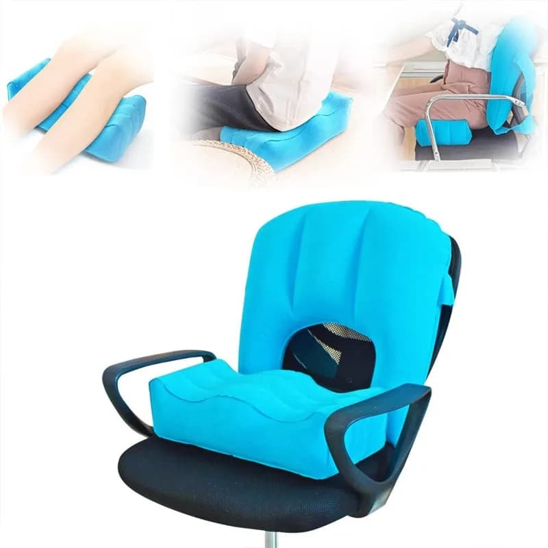 Inflatable Brazilian Butt Lift Pillow Set With Back Support Pillow BBL Booty Cushion With Carrying Bag Comfortable Lightweight