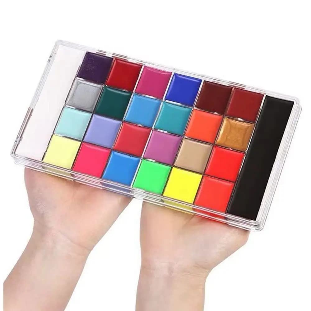 Luminous Face Body Oil Paints Colorful Makeup Halloween Makeup Tool Clown 12/20/26 Color Face Painting Palette Festivals