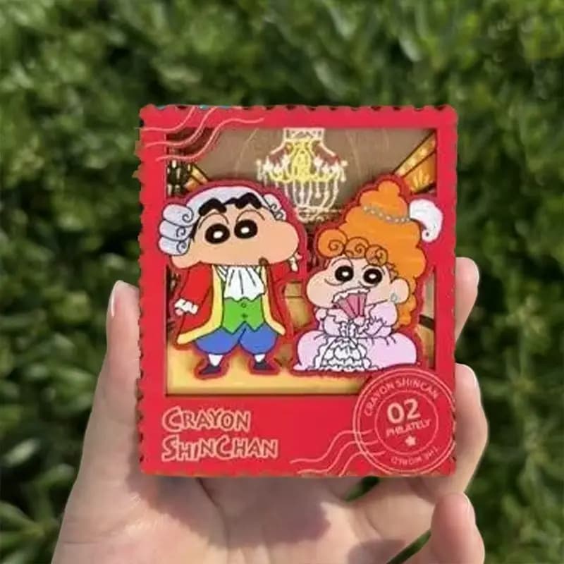 Crayon Shin-chan Stamp Series Refrigerator Magnetic Stickers Cute Anime Creative Good-looking Decorative Stickers Kawaii Gifts