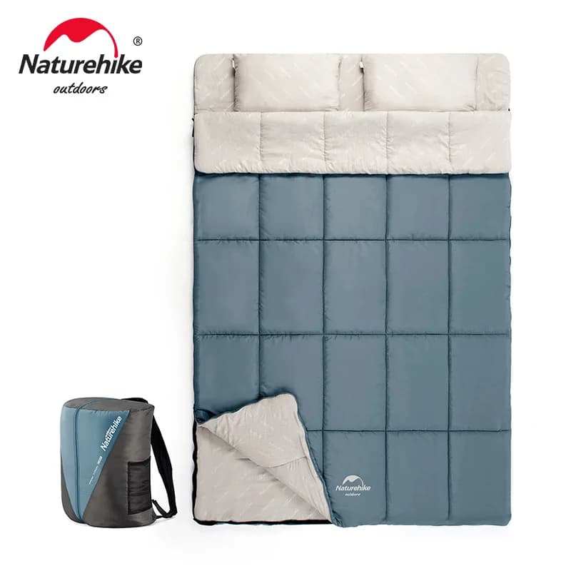 Naturehike sacco a pelo Outdoor doppio cotone sacco a pelo primavera impermeabile campeggio sacco a pelo escursionismo zaino sacco a pelo