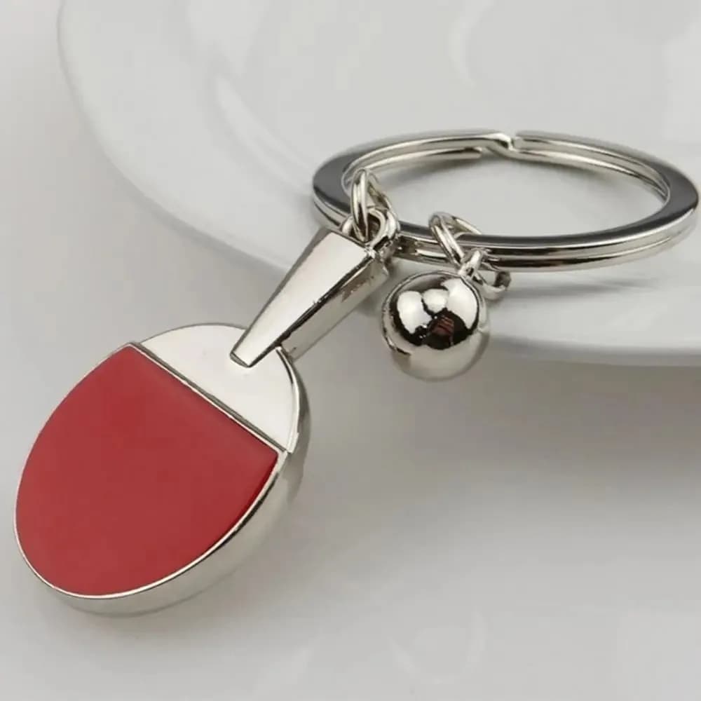 Mini Pingpong Bat Ball Keychain Keychain Zinc Alloy Mini Pingpong Bat Keyring Jewelry Gifts Creative Table Tennis Key Chain