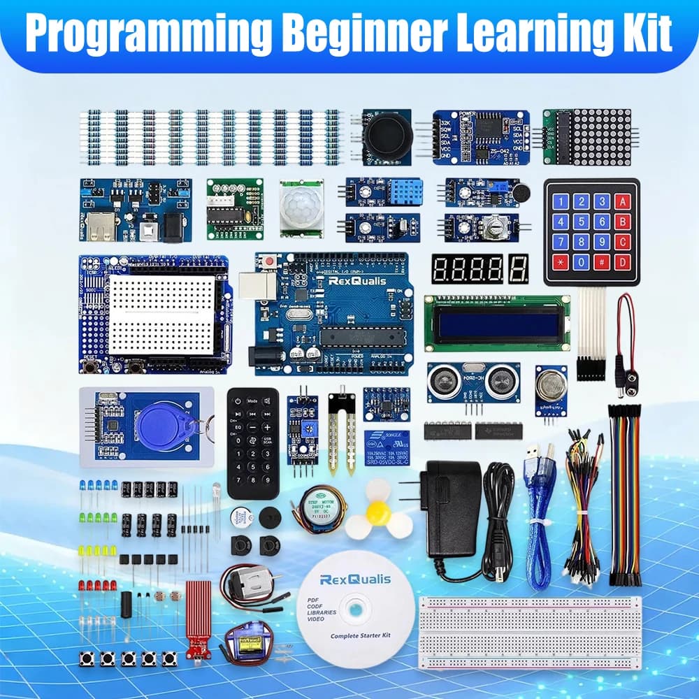 Kit Starter Completo per Arduino UNO R3, Kit Elettronico Completo con Servo e LED, Compatibile con Arduino IDE