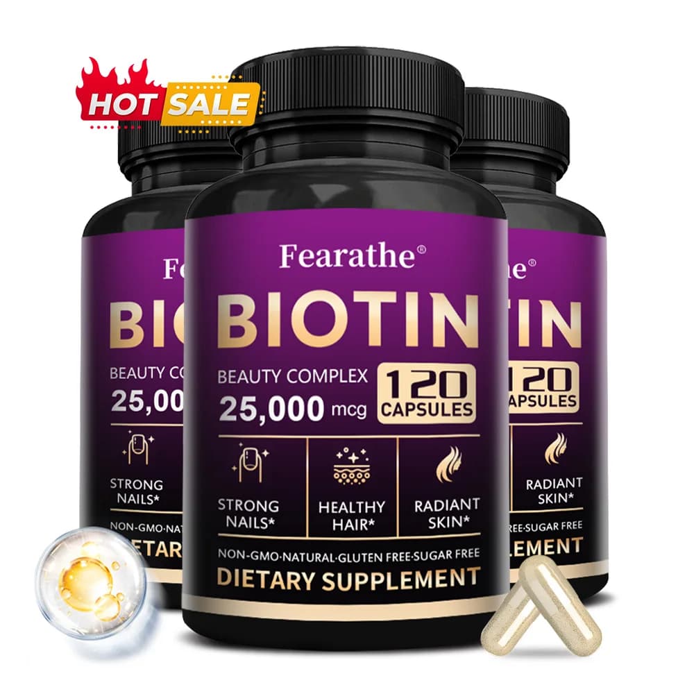 Biotin - Vitamin supplement to support energy metabolism and health of hair, skin and nails, 25,000 mcg